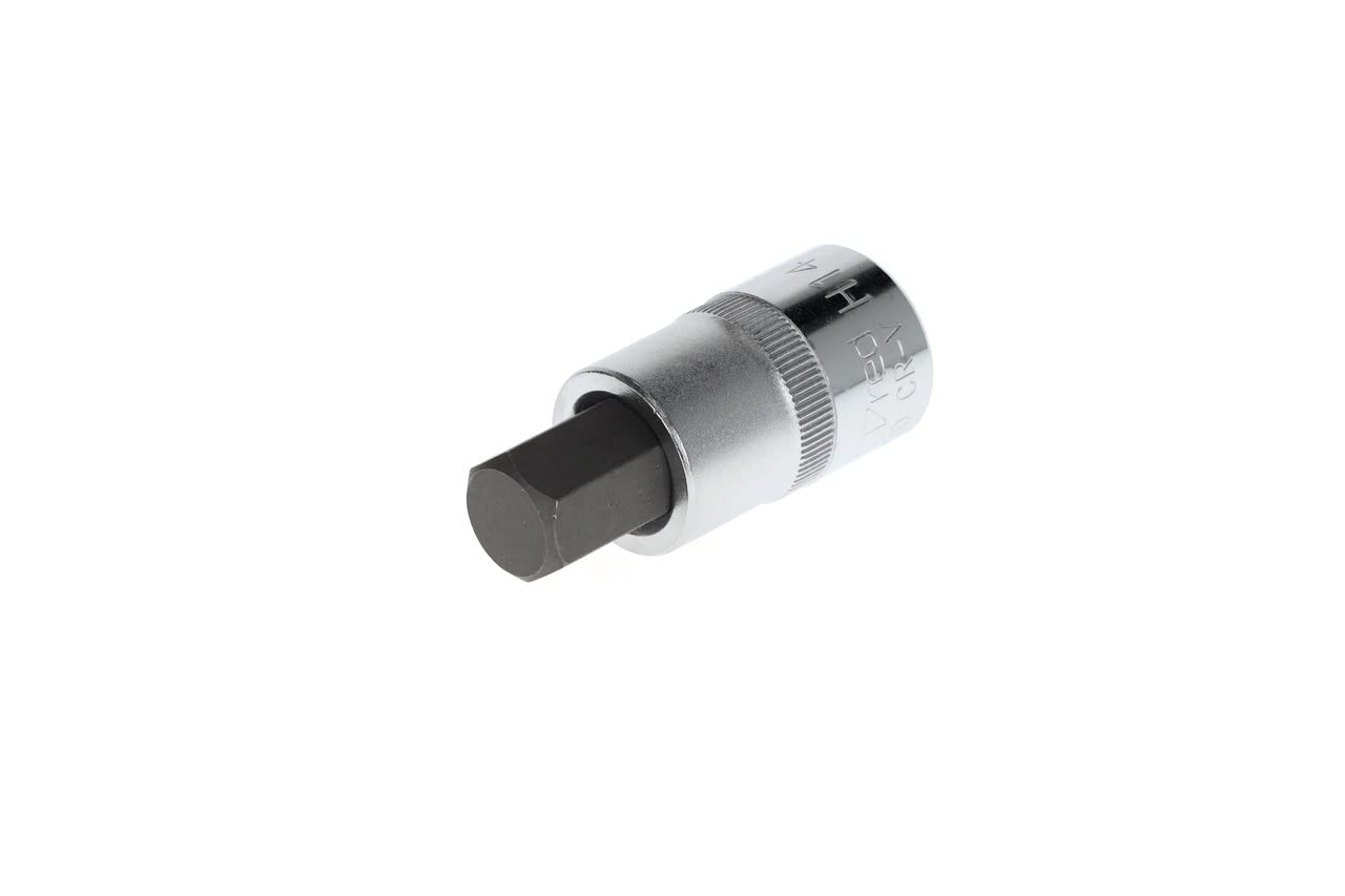 GEDORE red Screwdriver bit socket hex, 14 mm AF, 1/2" 12.5 mm, Screwdriver bit socket, Tool, R62551410, Steel