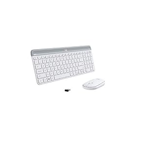 Logitech MK470 Slim Wireless Keyboard and Mouse Combo – Low Profile Compact Layout, Ultra Quiet Operation, 2.4 GHz USB…