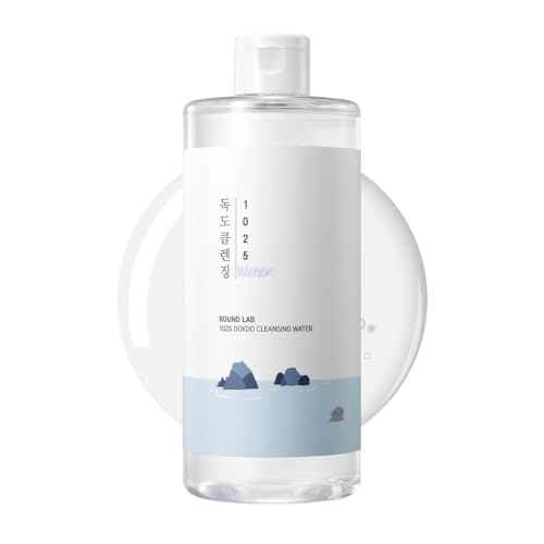 Round Lab 1025 Dokdo Cleansing Water 400ml – Low-Irritation Micellar Cleanser for Sensitive Skin, Deep Cleansing & Hydrating, Removes Makeup and Impurities