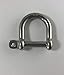 US STAINLESS Stainless Steel 316 Wide D Shackle 5/16