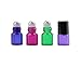 12PCS Empty Refill Glass Essential Oil Sample Packing Roller Roll-on Bottles with Metal Roller Balls and Black Cap Makeup Aromatherapy Perfumes Lip Balms Vial Storage Container Jar Pots (1ml, Purple)