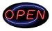 EXTRA LARGE 24X14 OPEN LED NEON SIGN WITH ON/OFF ANIMATION + ON/OFF SWITCH +CHAIN EXCLUSIVE BYWet Chalks TM LOGO IN SIGN