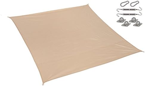 California Sun Shade Shade Sail Kit Square 12-Foot Desert Sand