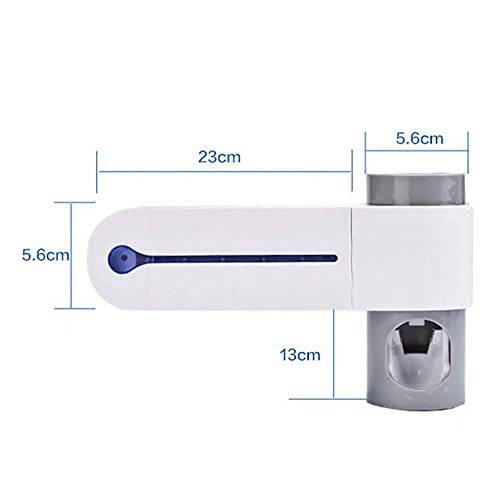 Grace Care UV Toothbrush Holder with Automatic Toothpaste Dispenser,Toothbrush Mounted Toothbrush Holder with UV Toothbrush sanitizer Holder,Toothbrush Storage Set for Family