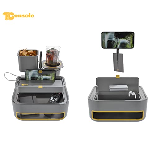TConsole Sofa Tray, Couch Arm Table, Cup Holder, Self Balancing, Couch