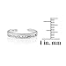 B. BRILLIANT Toe Rings for Women Sterling Silver Cubic Zirconia Channel-Set Polished Adjustable Summer Beach CZ Toe Ring for Women