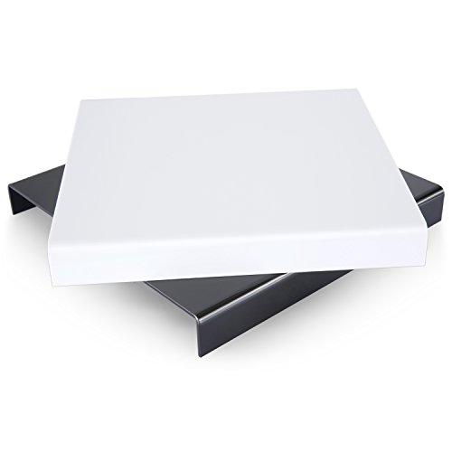 Neewer 9.4"x 9.4"/24 x 24cm Acrylic Reflective Riser Display Table for Product Table Top Photography Shooting(Black and White)
