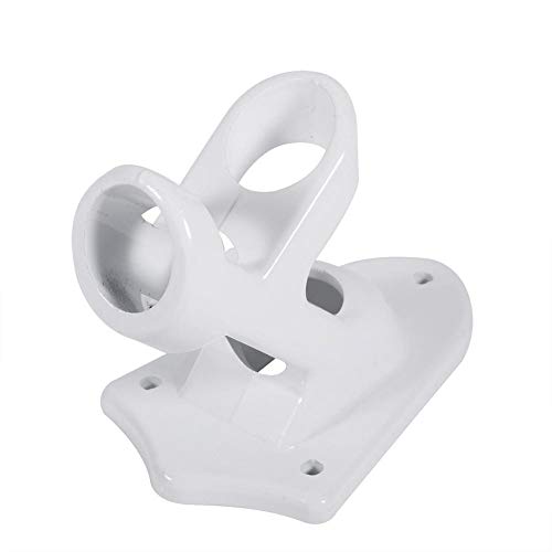 Strnek Aluminium Alloy Flag Pole Holder, Mounting Fixed Wall Mount 1" Flagpole Displays Bracket Mount 2 Positions Flag White - Thumbnail 7