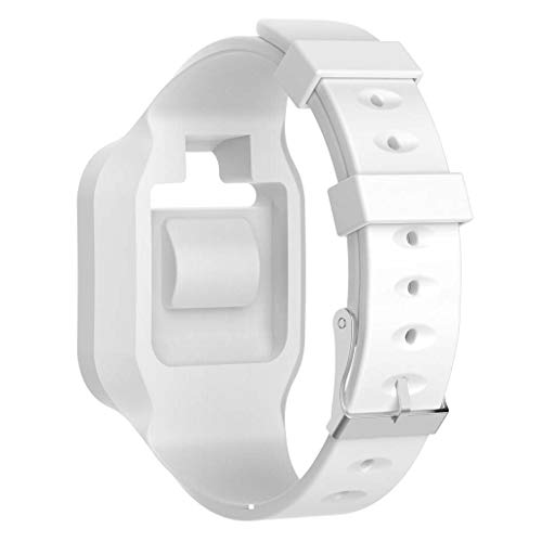 huanban072 Silicone Watch Band Replacement Wrist Strap Wristwatch for GolfBuddy Voice GPS Voice 2 Golf GPS/Rangefinder (White)