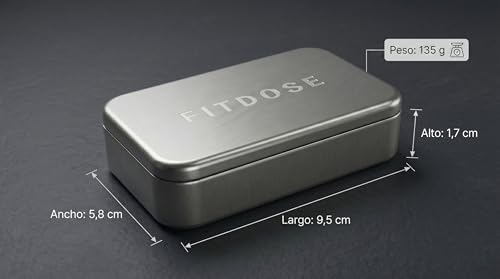 Fitdose Premium Solid Aluminum Small Pill Box - Zero Plastic Pill and Vitamin Organizer with 3 Compartments and Magnetic Closure for Travel