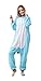 OLadydress Unisex Unicorn Costumes Pyjamas, Adult Women Men Animal Cosplay Onesie Blue Small