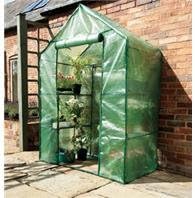 Gardman 7620 Compact Walk-In Greenhouse With Shelving, 29" Long X 56" Wide X 77" High