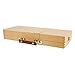 U.S. Art Supply Multi-Function Flip Open Artist Supply Box with Locking Clasps - Wooden Art Box for Artist Supplies, Brushes, Pencils, Erasers, Tool Storage Organizer Case to Protect and Transport