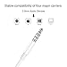 Headphones/Earphones/Earbuds/Headsets 3.5mm with Stereo Mic&Remote Control Compatible with iPhone 6s/ 6 Plus/ 5s/ 5c/ 5/ 4s/ SE iPad/iPod 7/ Samsung/Galaxy- Whitethumb 3