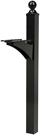 Gibraltar Mailboxes Landover Aluminum Black Mailbox Post Lp000B00
