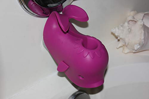 Bathtub Spout Cover for Kids - Bath Faucet Tub Covers Protects Baby During Bath Time While Being Fun. Cute Soft Whale for Enjoyable Safe Baths Your Child Will Love. (1 Pack, Purple)