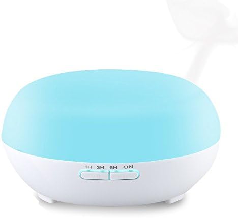 Essential Oil Diffuser 200ml - Aromatherapy Diffuser Ultrasonic Whisper Quiet Cool Mist - Aroma Humidfier with 7 LED Color Lights - Auto Shut-Off for Home or Office - BPA Free