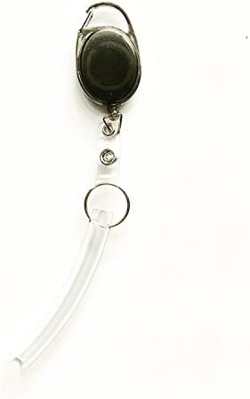 Chew Tube Retractable Key Chain in Black, Autism, ADHD, Sensory, Special Needs