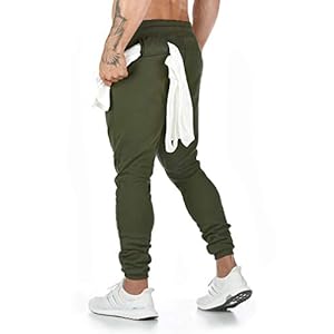 HAVANSIDY Men’s Gym Pants Joggers Running Sweatpants Active Trousers Multifunctional Pockets