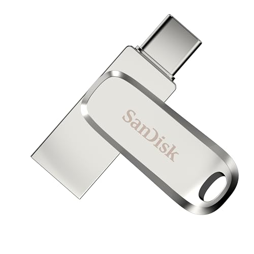 SANDISK Ultra Dual Drive Luxe 2 TB (USB Type-C & Type-A-Laufwerk, Smartphone Speicher, Mobiler Speicher, USB 3.2 Gen 1, drehbares Design, 400 MB/s Les