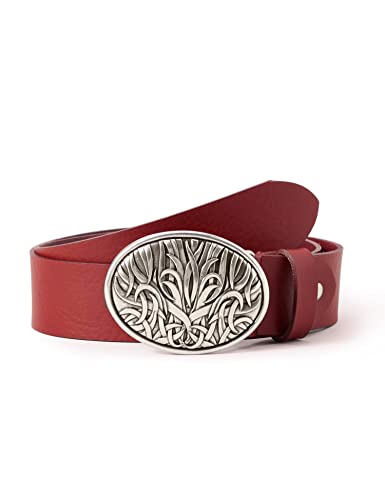 MGM - Ceinture Femme - Legno, 100164 - Rouge (rot 950-3) - FR : 46 (Taille fabricant : 90 cm)