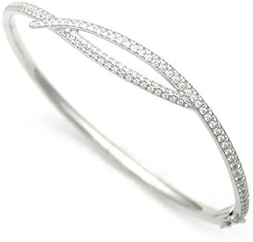 Amazon デビアス De Beers グラスランド ダイヤモンド クロスオーバーバングル Pt950 中古 バングル 通販