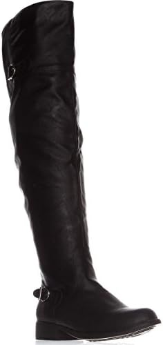First ImpressionsAmerican Rag Womens Adarra Faux Suede Over-The-Knee Boots Black 7 Medium (B,M)