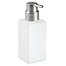 InterDesign Casilla Glass Foaming Soap Dispenser Pump for Kitchen, Bathroom Countertop and Vanities - Frost/Brushed