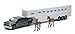1:43 Scale Chevrolet Silverado with Horse Trailer Includes 2 horses