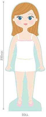 Floss & Rock Elsie Magnetic Wooden Dress Up Doll with Accessories & Stand view 4