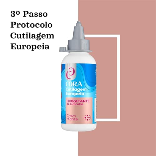 Kit King Cutilagem Europeia Cora Removedor de Cutículas em Gel Esfoliante Hidratante 100ml