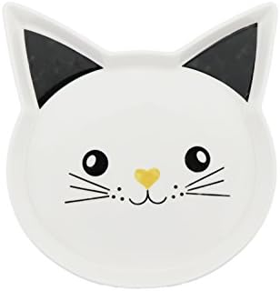 Cute Animal Face Ceramic Dinner Plate Platter by SweetDays (Smile Kitty)