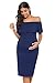 Jezero Women's Maternity Dress Off Shoulder Ruffle Sleeveless Bodycon Dress for Baby Shower