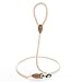 Mile High Life Dog Leash | Braided Cotton Rope Dog Leashes with Leather Tailor Tip | 4 Feet Dog Leash w Heavy Duty Metal Clasp | Wedding Dog Leash (Light Brown, 48 Inches)