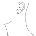 White Cubic Zirconia CZ Channel Set Small Huggie Hoop Earrings For Women 14K Rose Gold Plated .925 Sterling Silver