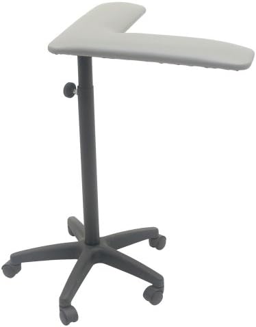 TK Manufacturing Mobile Blood Drawing (Phlebotomy) Padded Vinyl Curved Arm Post Dove Grey