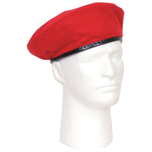 Fox Outdoor Products Military Beret, Red, Size 7