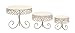 Deco 79 Metal Cake Stand, 12 by 10 by 7-Inch, Set of 3