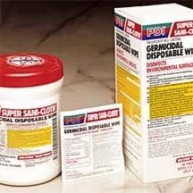 Sanicloth 'Super' Wipes 6 x 6.75 Tub / 160 - 5063