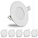 Leisure LED 5 Pack RV Boat Recessed Ceiling Light 240 Lumen Super Slim LED Panel Light DC 12V 3.375