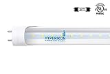 Hyperikon T8 T10 T12 LED Tube 3ft Light, 14W (30W-40W Equiv.), Ballast Bypass, Shatterproof, F30T12 Fluorescent Replacement, 1400 Lumens, 4000k, Clear, Office, Kitchen, Garage, Ceiling Lights