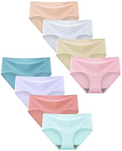 Finihen Teen Girls Underwear Seamless Big Girls Panties No Show Multipack.