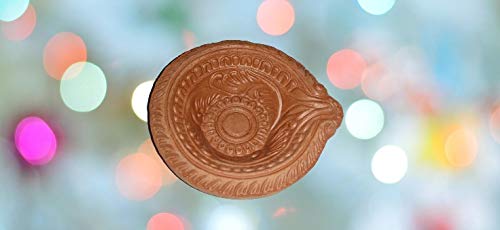 Veda Handmade Clay Diwali and Navratri Home Decoration Diya/Deepak (Pack of 10) Design Maybe Different