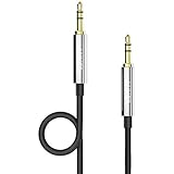 Anker 3.5mm Premium Auxiliary Audio Cable (4ft/1.2m) AUX Cable for Headphones, iPods, iPhones, iPads, Home/Car Stereos and More (Black)