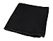 Elegant Large Silk Feel Solid Color Satin Square Scarf Wrap 36 by 36 (Black)