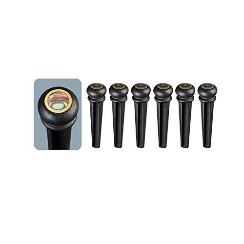 Vencetmat Ebony Guitar Pins Inlaid Abalone Dot Acoustic Guitar Parts