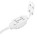 Maximm 5ft Angled Plug Extension Cord with Multiple Outlets and On/Off Switch - White