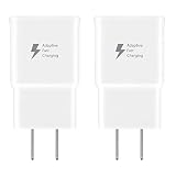 Spater Adaptive Fast Charging Wall Charger Compatible with Samsung Galaxy Note9 / Note8 / Note5 / S10 / S9 / S8 / S8 / S7 / S6 Plus, Galaxy S8 Active and More (2 Pack) (White)