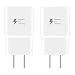 Spater Adaptive Fast Charging Wall Charger Compatible with Samsung Galaxy Note9 / Note8 / Note5 / S10 / S9 / S8 / S8 / S7 / S6 Plus, Galaxy S8 Active and More (2 Pack) (White) primary