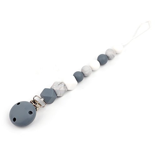 TYRY.HU Baby Pacifier Clips BPA Free Teether Soothie Pacifier Chain Holders Silicone Dummy Clip Chewable Beads Teething Toy